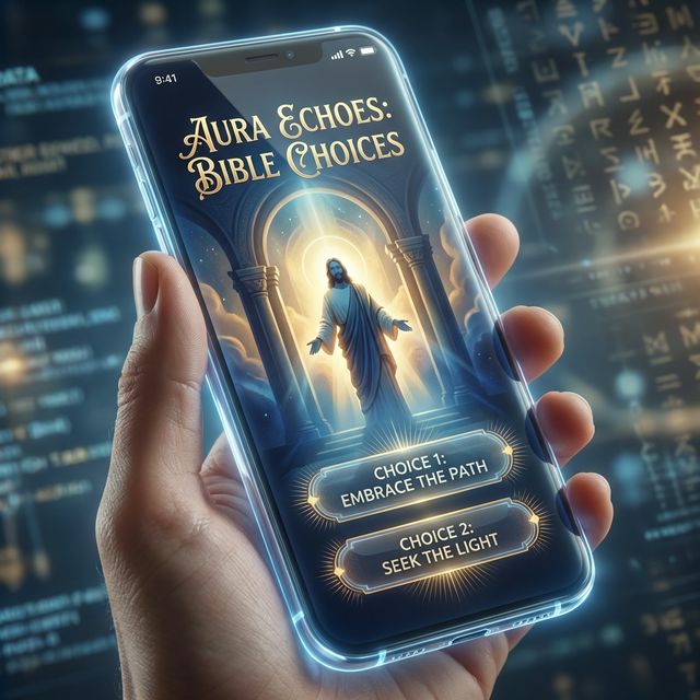 AURA ECHOES: BIBLE CHOICES App Mockup