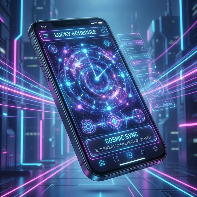 Lucky Schedule App Mockup